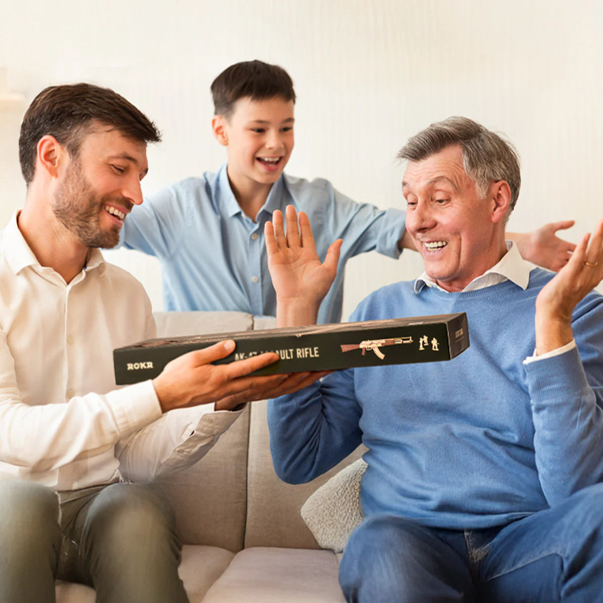 Robotime Rokr AK-47 gépfegyver 3D Fa Puzzle