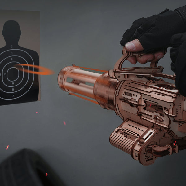 Robotime Rokr Forgócsövű géppuska 3D Fa Puzzle