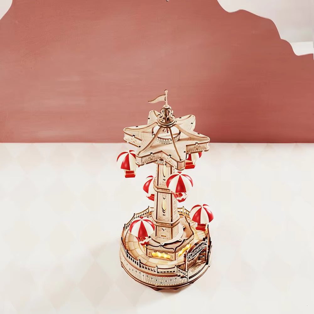 Robotime Rokr Ejtőernyős torony 3D Fa Puzzle